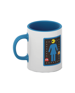 GIRL PAC-MAN OG PAC-LOCK MUG WHT/BLU