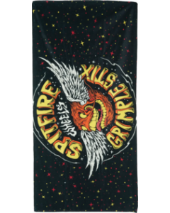 SF FLYING GRIMPLE BEACH TOWEL BLACK