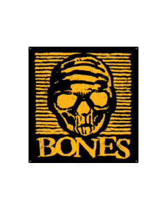 BONES WHEELS BLACK AND GOLD BANNER 34X36" BLACK