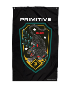 PRIMITIVE BLACK JAGUAR BANNER BLACK