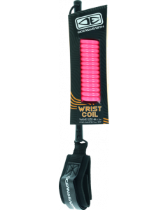 O&E BODYBOARD BASIC WRIST COILED LEASH PINK